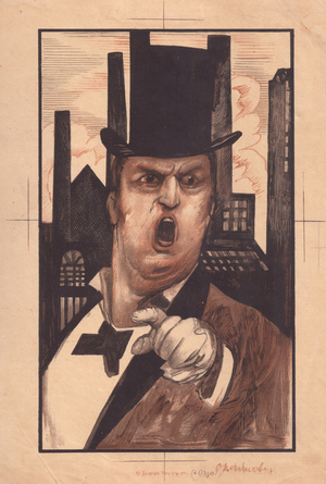 A Capitalist, 1917-25 (colour litho)