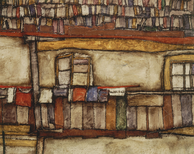 Haus mit Schindeldach (oil on canvas)