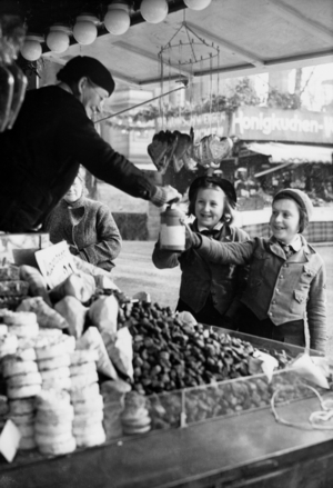 III. Reich, BDM fundraising for WHW, 1938 (photo)
