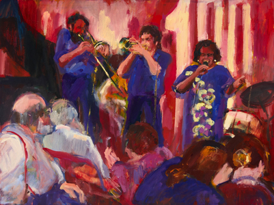 Saturday Night, 100 Club (oil on canvas)
