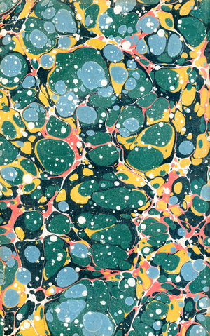 Decorative endpaper from book (marbled paper)