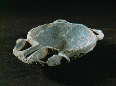 Bowl decorated with duck heads and serpents (stone)