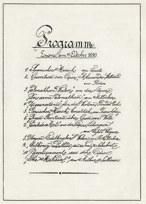 Franz Lehar first concert programme