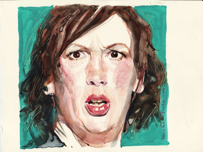 Miranda Hart (watercolour)