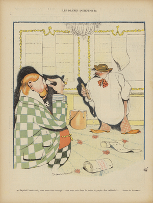 Illustration for Le Rire (colour litho)