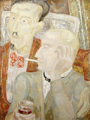 Conversation at Cagnes, c. 1931 (oil on gessoboard)