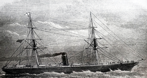 The West India Mail steamer 'Neva', 1850
