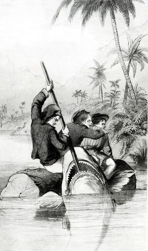 Illustration from 'Coral Island', 1857 (engraving)