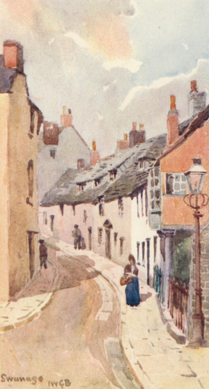 High Street, Swanage (colour litho)