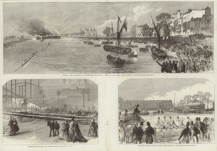 Oxford and Cambridge university sports (engraving)