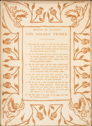 Method of teaching the golden primer. Floral border, with cherubs.