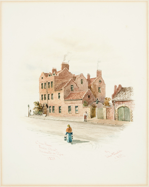 Cross House, Fenkle Street, Newcastle upon Tyne (bodycolour on paper)