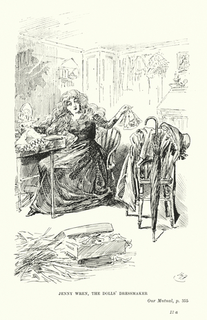 Illustration for Our Mutual Friend by Charles Dickens (litho)