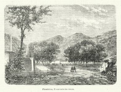 Plombieres, Promenade des dames (engraving)