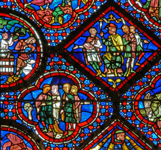 The Noah window: the discovery of the vine (w47) (stained glass)