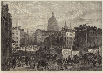 Progress of the Works for the Holborn Valley Viaduct (engraving)