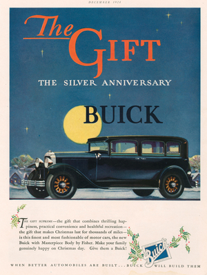 Buick Division Of General Motors Magazine, advert, USA, 1920s