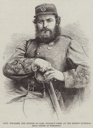 Captain Williams, the Winner of Earl Dudley's Prize at the Recent National Rifle Contest at Wimbledon (engraving)