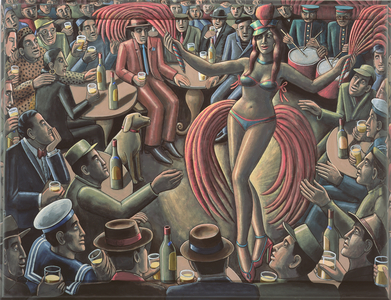 BURLESQUE, 2013 (tinted gesso on wood)
