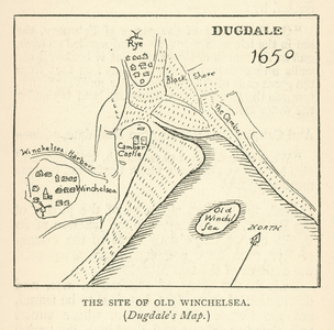 Lost England: The site of Old Winchelsea (litho)