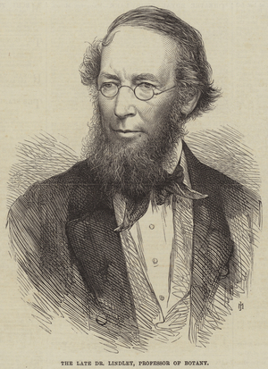 The late Dr Lindley, Professor of Botany (engraving)