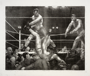 Dempsey and Firpo, 1924 (lithograph)