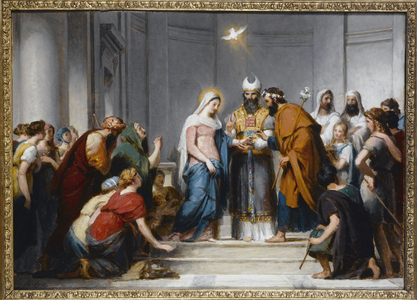 The Marriage of the Virgin. Study for the composition of the church of Notre-Dame-de-Lorette, circa 1833 (oil on canvas)
