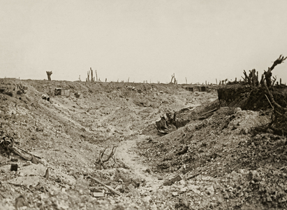 The centre or high street of Guillemont, after it was taken, 1916 (b/w photo)