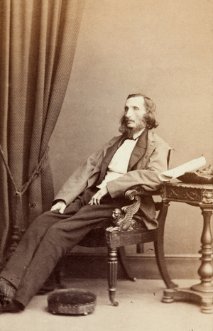 Portrait of Heinrich Ernst, 1860s (b/w photo)