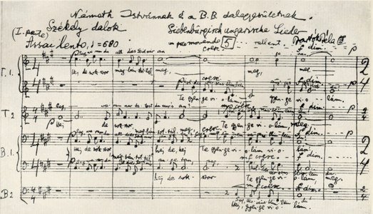 Bela Bartok - 'Chansons