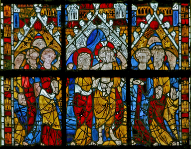 Window w217 depicting the doubting St Thomas (stained glass)