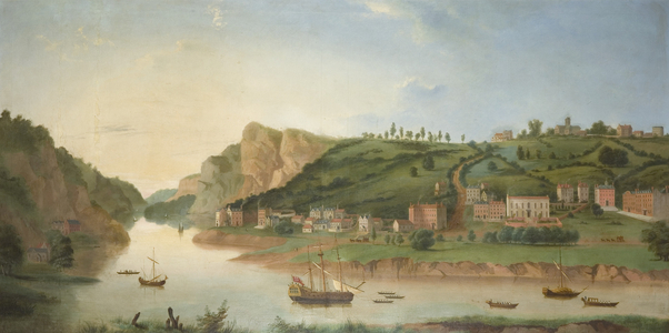 Hotwells, with a view of the Avon Gorge, c.1730 (oil on canvas)