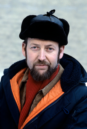 Oslo February 1979 Program Secretary in NRK Bjørn Nilsen. Portrait outdoors, with …, 1979 (photo)