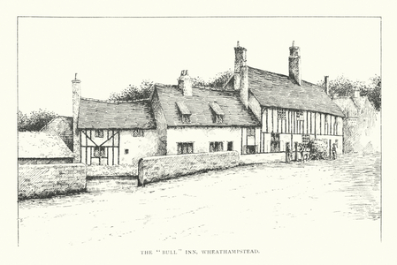 The "Bull" Inn, Wheathampstead (litho)