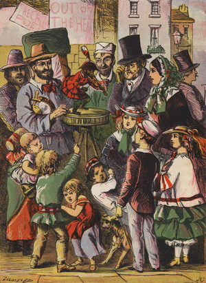 Performing monkey (colour litho)