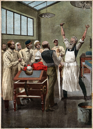 Madness of a surgeon, 1911 (print)