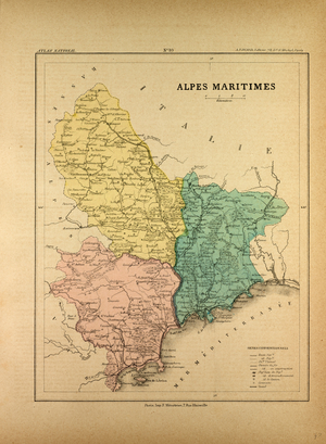 Map of Alpes Maritimes France