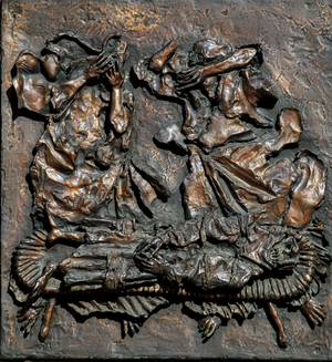 Detail of the Bronze Door of the church of San Fermo. Verona