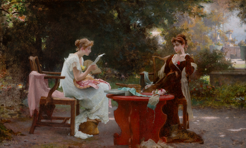 The First Love Letter (oil on canvas)
