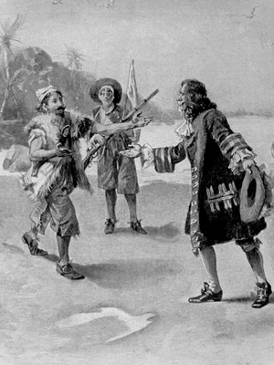 Robin Crusoe written by Daniel Defoe, 19th century (print)