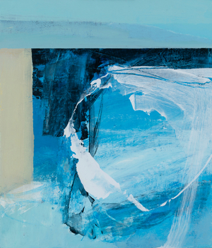 Carried by the Waves, 2021 (mixed media on panel)