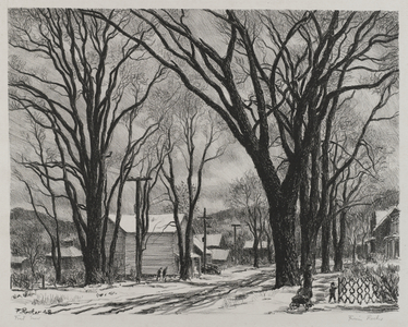 First Snow, 1948 (lithograph on heavy wove paper)