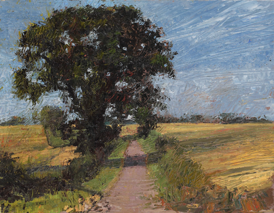 Oak on Wootton Road, 2003 (oil on panel)