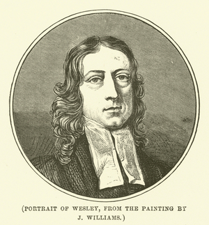 Portrait of Wesley, from the painting by J Williams (engraving)