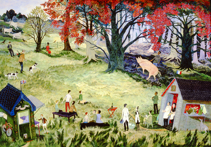 Truffle Hunting Contest, 2001 (acrylic)