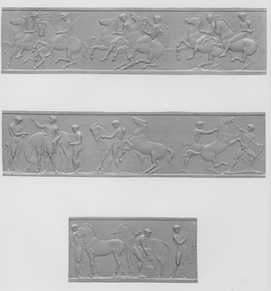 Part of the West Frieze of the Parthenon, as restored by Mr John Henning, engraved by the late A R Freebairn (engraving)