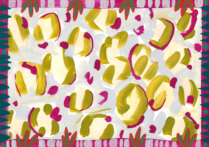 Leopard Zigga ZiggAhh (Study), 2018 (gouache on paper)