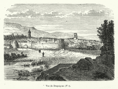 Vue de Draguignan (Var) (engraving)