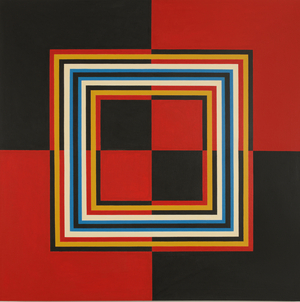 Red and Black Quartered, 1968 (Acrylic on canvas)