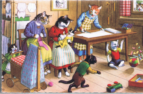 Playtime, Postcard, 1960's (colour litho)